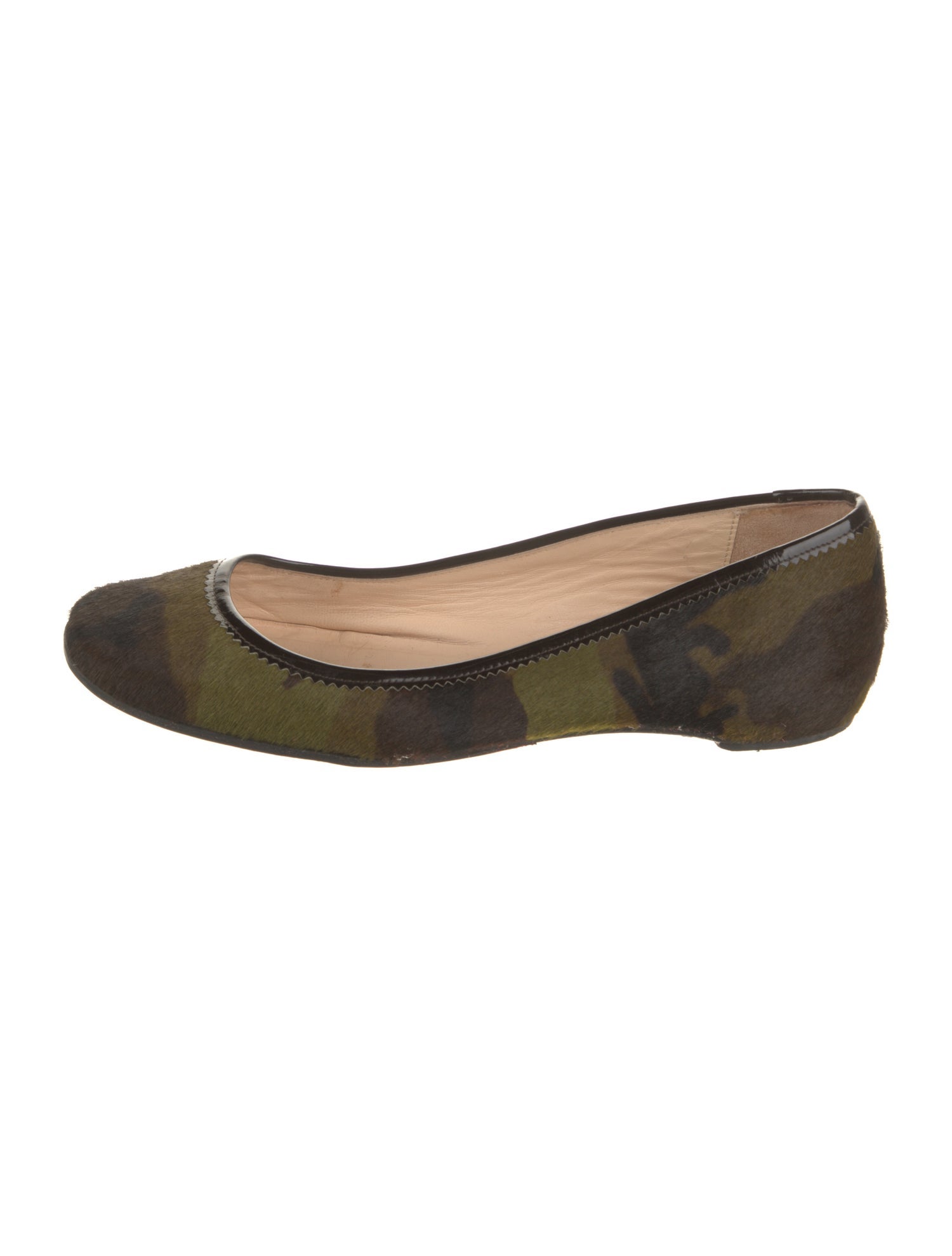 Christian Louboutin Ponyhair Printed Ballet Flats